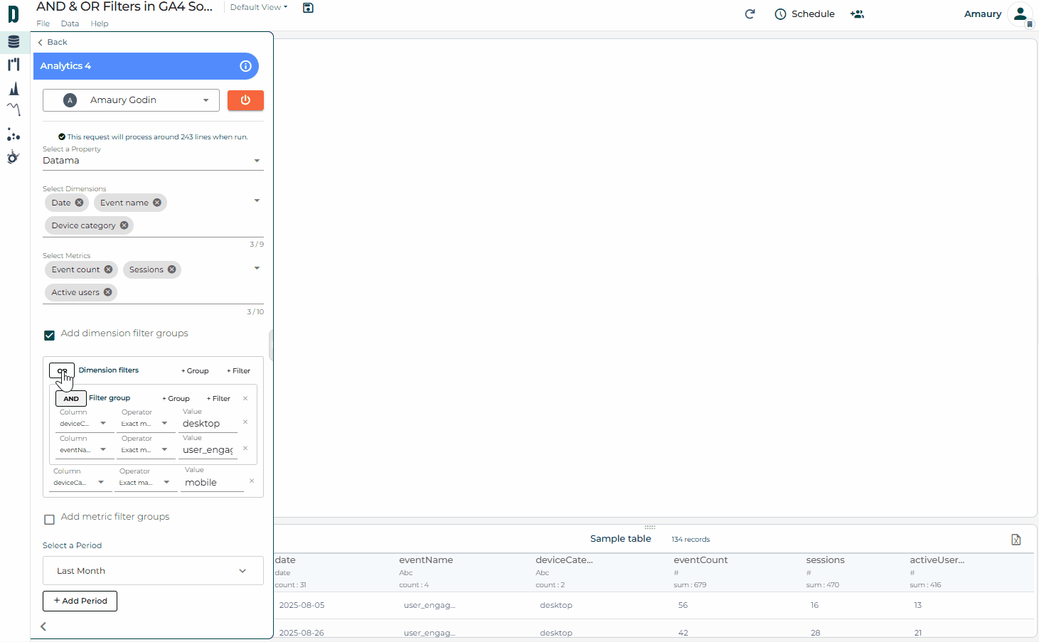 Tip of the week 152: Update on GA4 source filtering in Datama Prep
