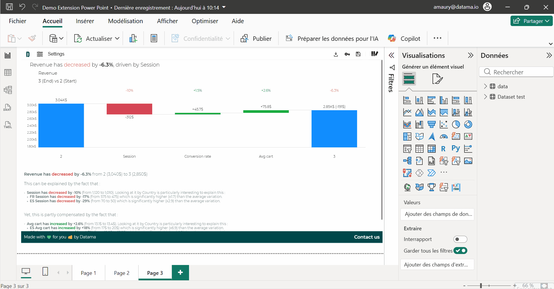 Datama Compare in PowerPoint
